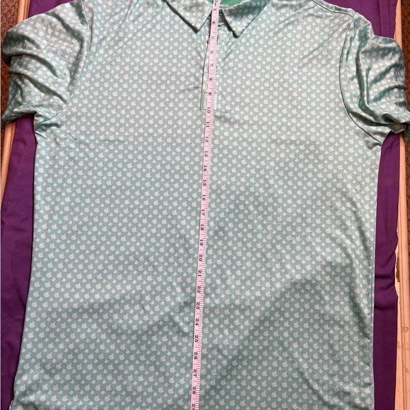 Bogey Bros. Golf Polo‎ Shirt Middle Finger Print Men’s Size L Mint Green NWOT - Picture 5 of 6